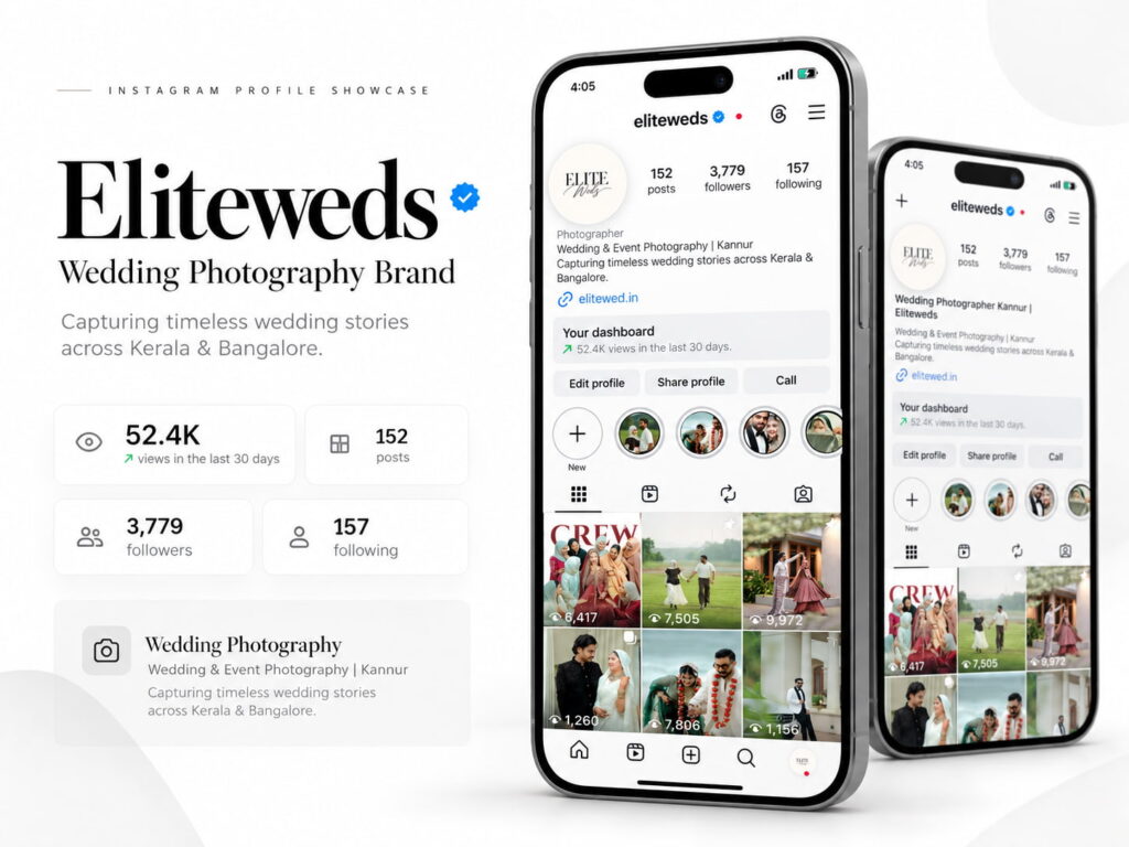 Social media post created for Eliteweds